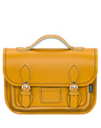 Leather Midi Satchel - Yellow Ochre