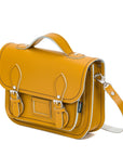 Leather Midi Satchel - Yellow Ochre
