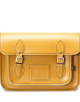 Handmade Leather Satchel - Yellow Ochre