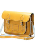 Handmade Leather Satchel - Yellow Ochre