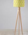 Yellow Retro Geometric Lampshade, Ceiling or Table Lamp Shade