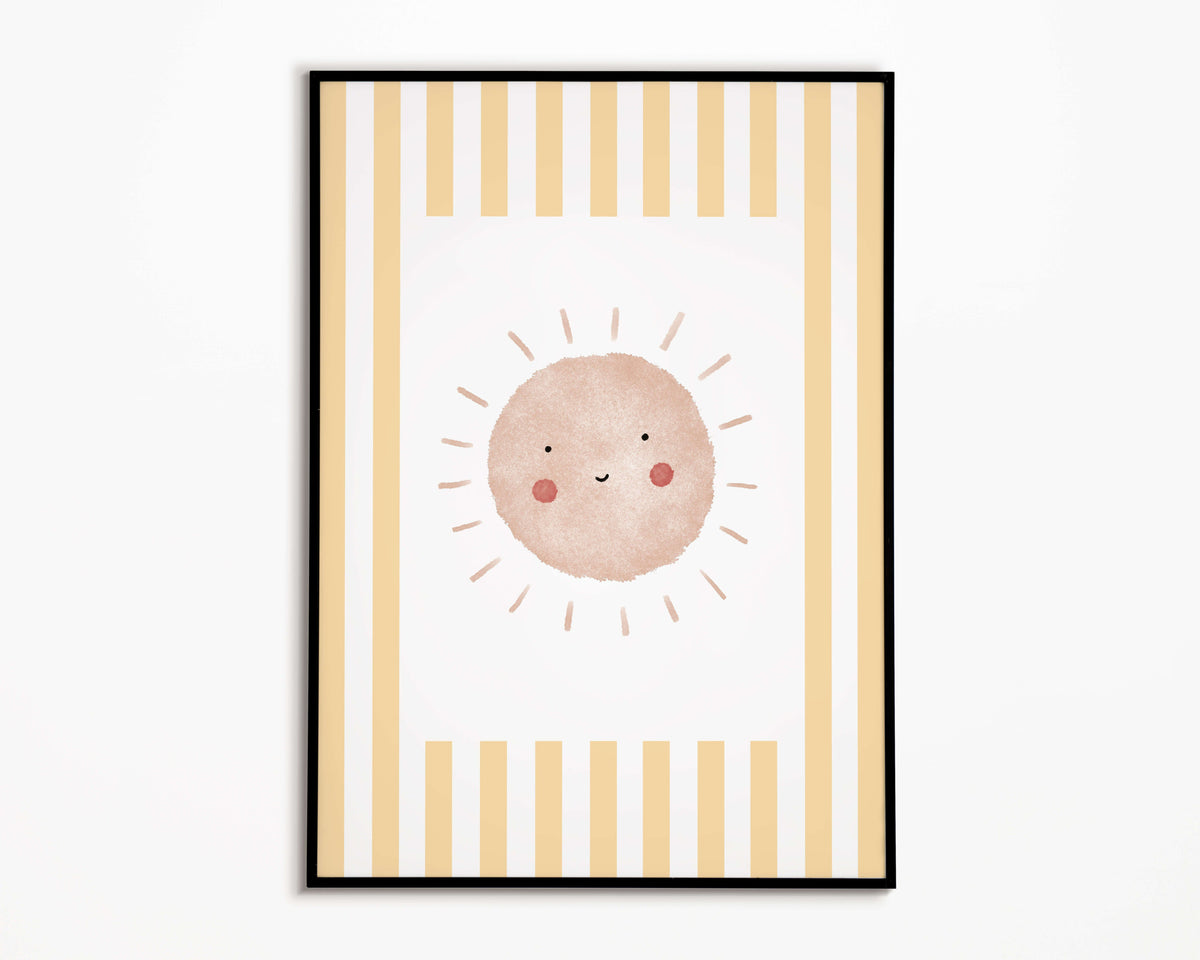 Boho Sunshine Print - Yellow Stripes