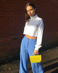 Aura Handmade Leather Bag - Baby Blue