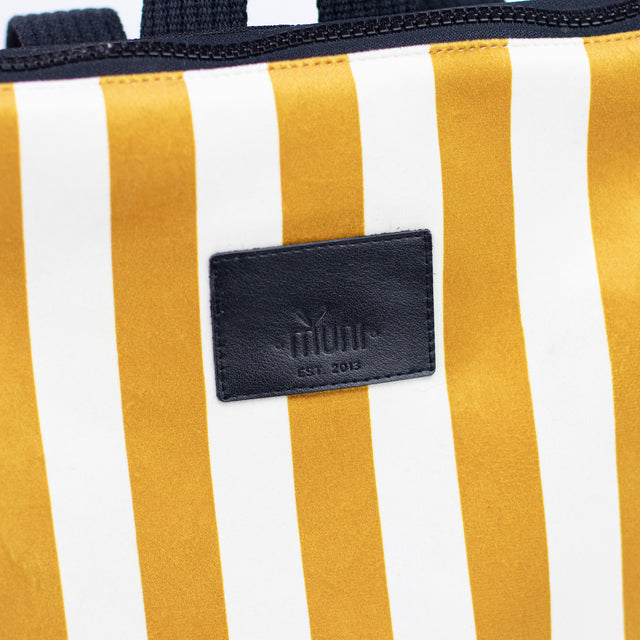 Kids Backpack in Yellow and White Stripes