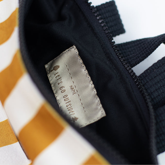 Kids Backpack in Yellow and White Stripes