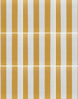Premium yellow stripe porcelain tile, luxury durable indoor outdoor anti-slip flooring, stylish 20x20cm hardwearing no-seal tile by Maria Starling Design at brixbailey.com