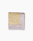 Yellow Floral Block Print Cotton Tablecloth