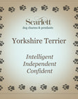 Yorkshire Terrier Silver Dog Charm