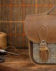 Midi Tannery & Tweed Satchel - Tan