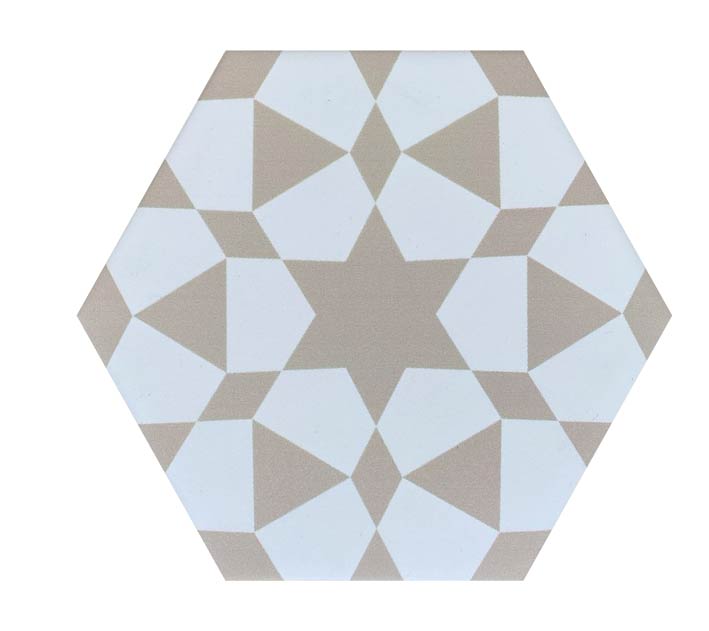 Luxury Zeena porcelain patterned tiles, green and pink Moroccan-inspired zellige mosaic design, anti-slip indoor outdoor use by Maria Starling Design at brixbailey.com