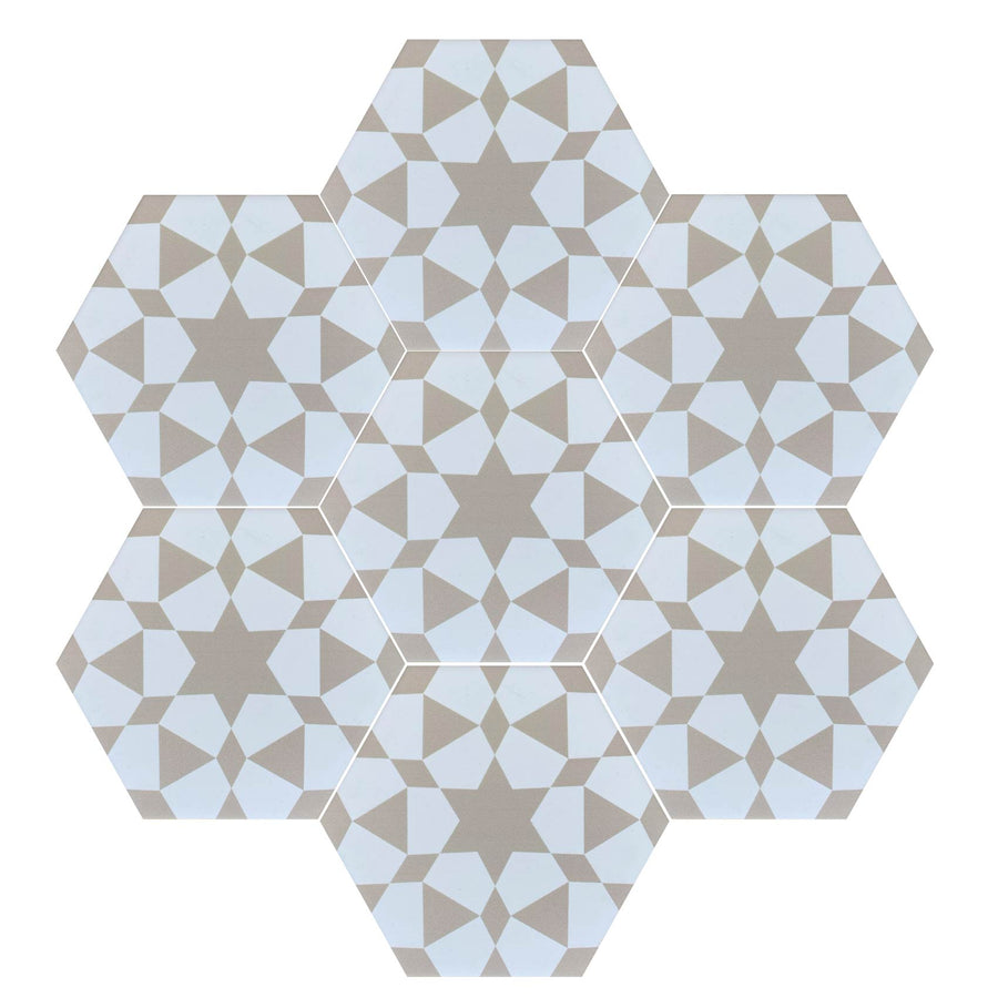 Luxury Zeena porcelain tiles, green and pink Moroccan-inspired patterned tiles, premium anti-slip indoor outdoor tiles by Maria Starling Design at brixbailey.com