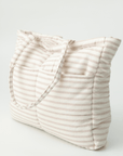 Almond Stripe Tote Nappy Bag (100% Cotton)