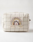 Hand Embroidered Rainbow Cotton Nappy Bag