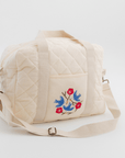 Hand Embroidered Songbirds Perch Nappy Bag (Pure Cotton)
