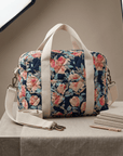 Painted Garden Carryall Quilted Nappy Bag (100% Cotton)