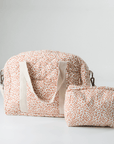 Red Velvet Yarrow Quilted Nappy Bag (100% Muslin Cotton)