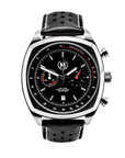 Black Leather Rally Watch Strap