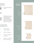 Reusable Produce Bags - Organic Cotton - Pack of 3