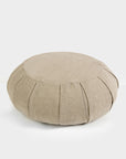Yoga Studio Organic Buckwheat Round Linen Meditation Zafu Cushion