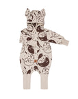 Eared Jumpsuit for Babies and Kids - Beige Squirrel