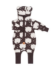 Eared Jumpsuit for Babies and Kids - Chocolate Polar Bear