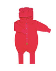 Eared Jumpsuit for Babies and Kids - Coral