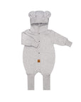 Eared Jumpsuit for Babies and Kids - Melange Grey