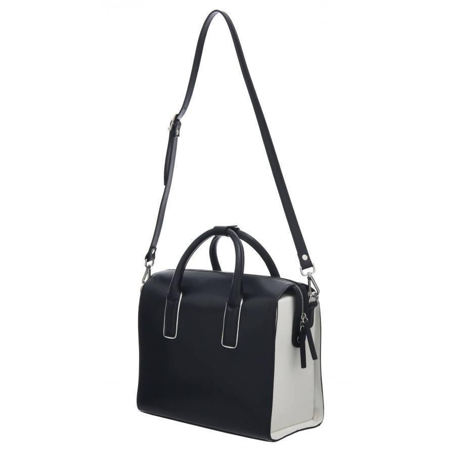 Black Piñatex™ Leather Top Handle Bag Structured Top Handle Bag - Brix and Bailey® - Contemporary Bag, Watch and Accessory Brand