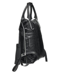 Black Python Print Leather Backpack - Brix and Bailey® - Contemporary Bag, Watch and Accessory Brand