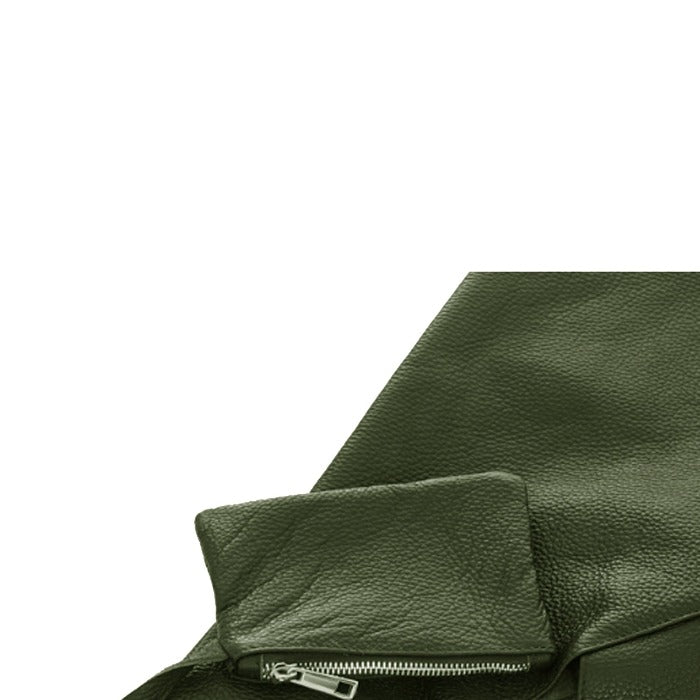 Olive Pebbled Boho Leather Bag Brix and Bailey