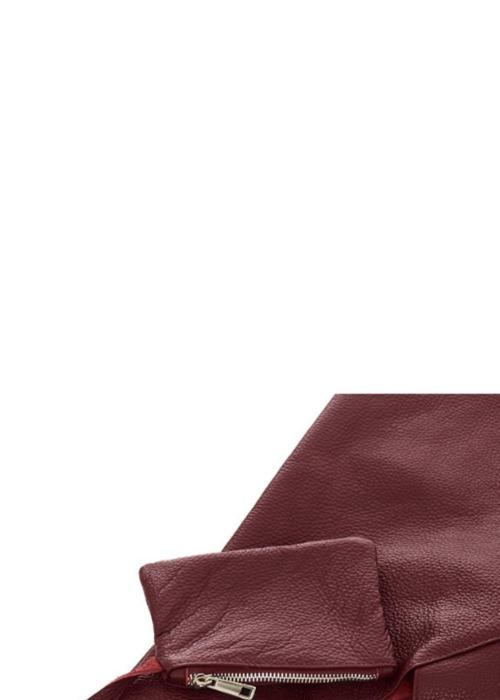 Maroon Pebbled Boho Leather Bag