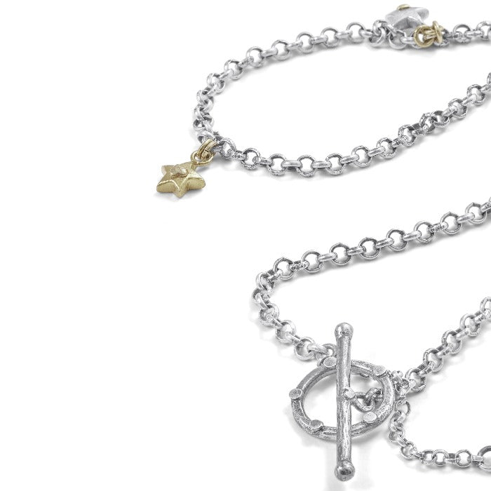 Silver and Gold Multi Charm Bracelet