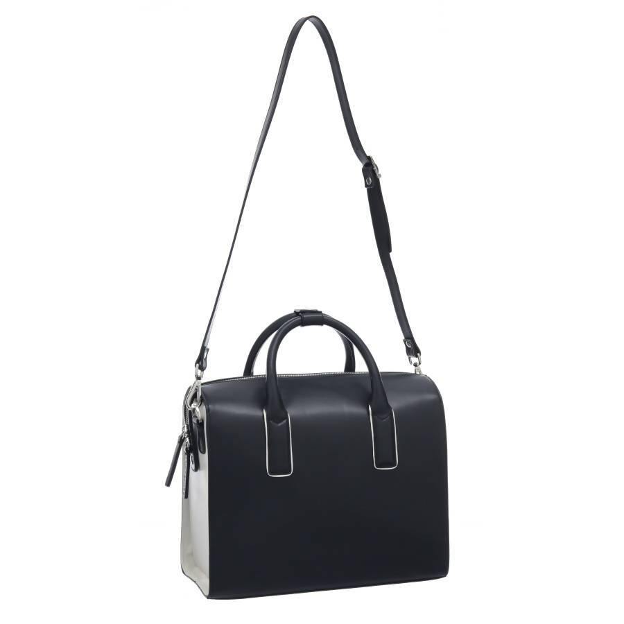 Black Piñatex™ Leather Top Handle Bag Structured Top Handle Bag - Brix and Bailey® - Contemporary Bag, Watch and Accessory Brand