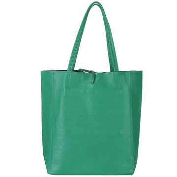 Aqua Pebbled Leather Tote Shopper | Byxal - Brix + Bailey