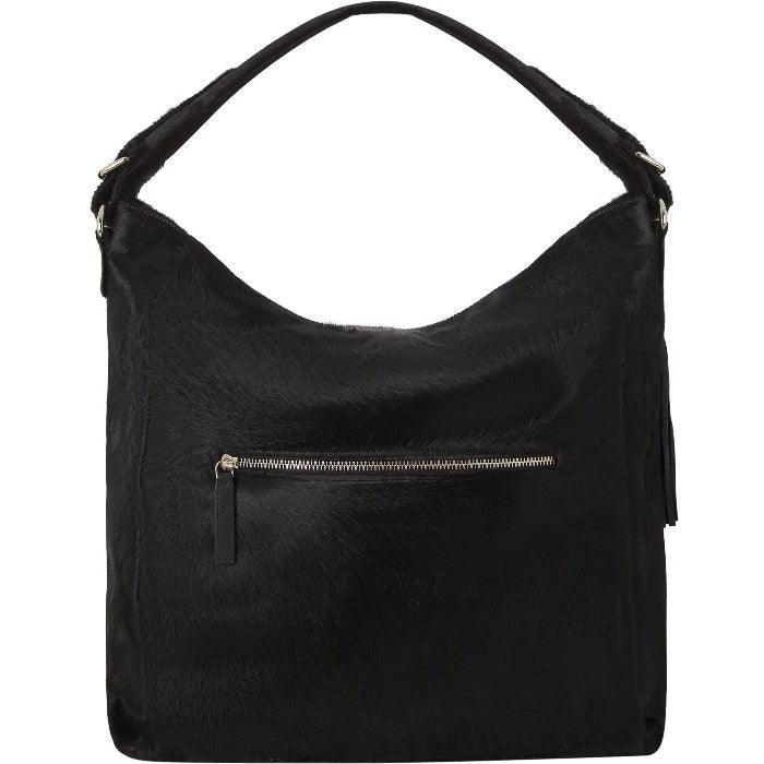 Black Calf Hair Leather Top Handle Grab Bag | Bxaaa - Brix + Bailey