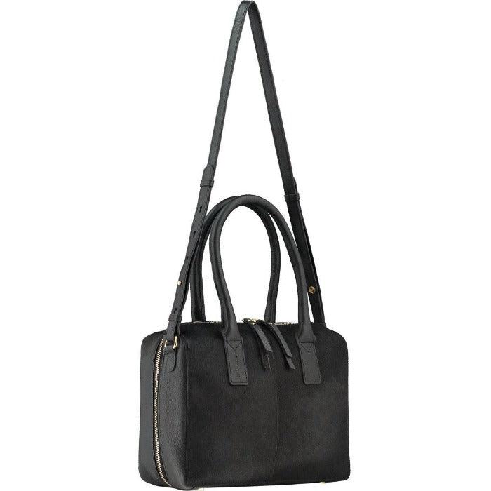 Black Cowhide Leather Crossbody Shoulder Bag | Byblr - Brix + Bailey