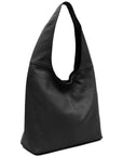Black Soft Pebbled Leather Hobo Bag - Brix + Bailey