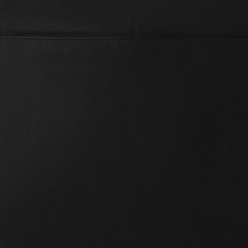 Black Zip Top Leather Hobo Shoulder Bag - Brix + Bailey