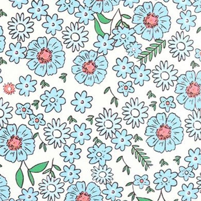 Blue Flower Zip Front Vegan Leather Backpack - Brix + Bailey