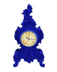 Bright Blue Flocked Mantle Clock - Brix + Bailey