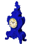 Bright Blue Flocked Mantle Clock - Brix + Bailey