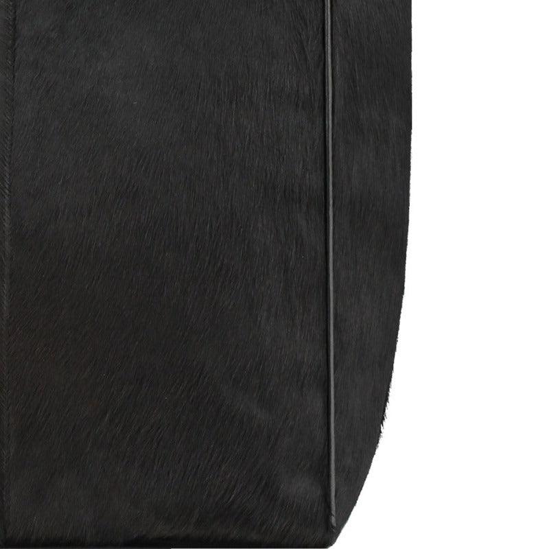 Calf Hair Large Leather Tote Bag Black - Brix + Bailey