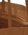 Camel Pebbled Leather Tote Shopper - Brix + Bailey