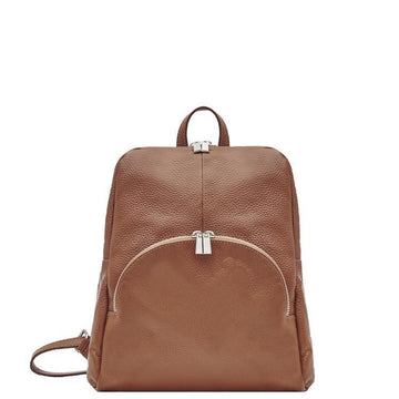 Camel Small Pebbled Leather Backpack - Brix + Bailey