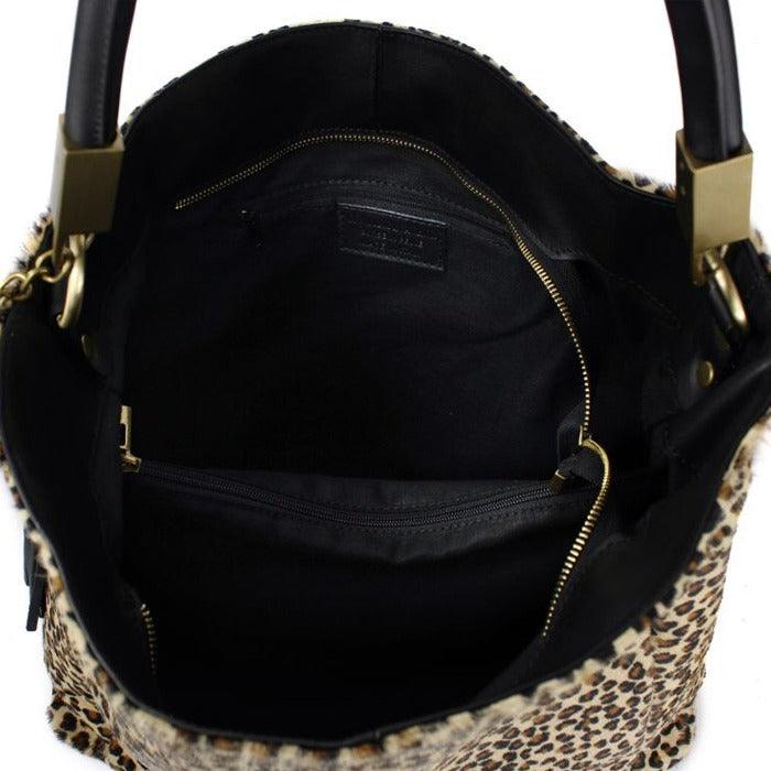 Cheetah Print Calf Hair Leather Tassel Grab Bag - Brix + Bailey