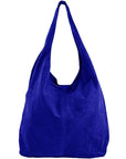 Electric Blue Soft Suede Hobo Shoulder Bag - Brix + Bailey