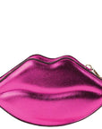 Fuchsia Lips Vegan Leather Clutch Bag - Brix + Bailey