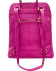 Fuchsia Soft Pebbled Leather Pocket Backpack - Brix + Bailey