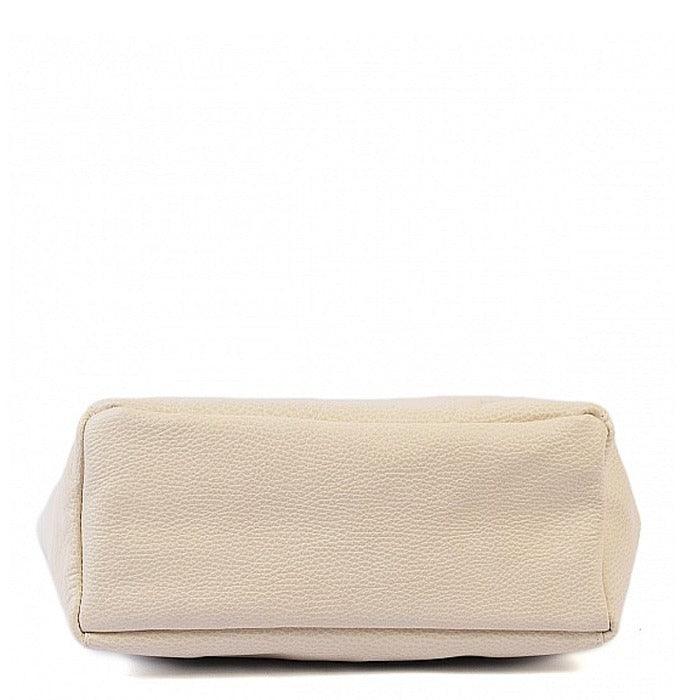 Ivory Pebbled Leather Tote Shopper - Brix + Bailey