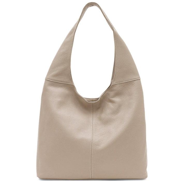 Ivory Soft Pebbled Leather Hobo Bag - Brix + Bailey